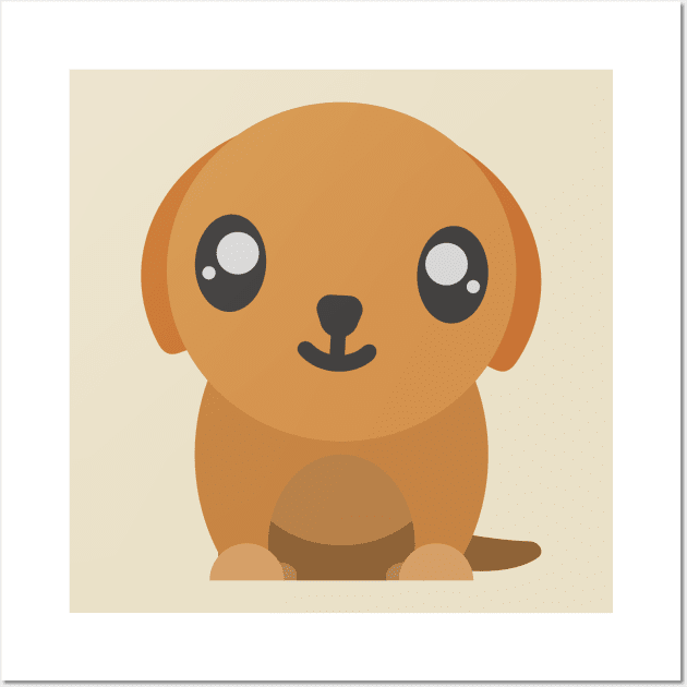 Cute Minimal Puppy Dog Wall Art by StimpyStuff